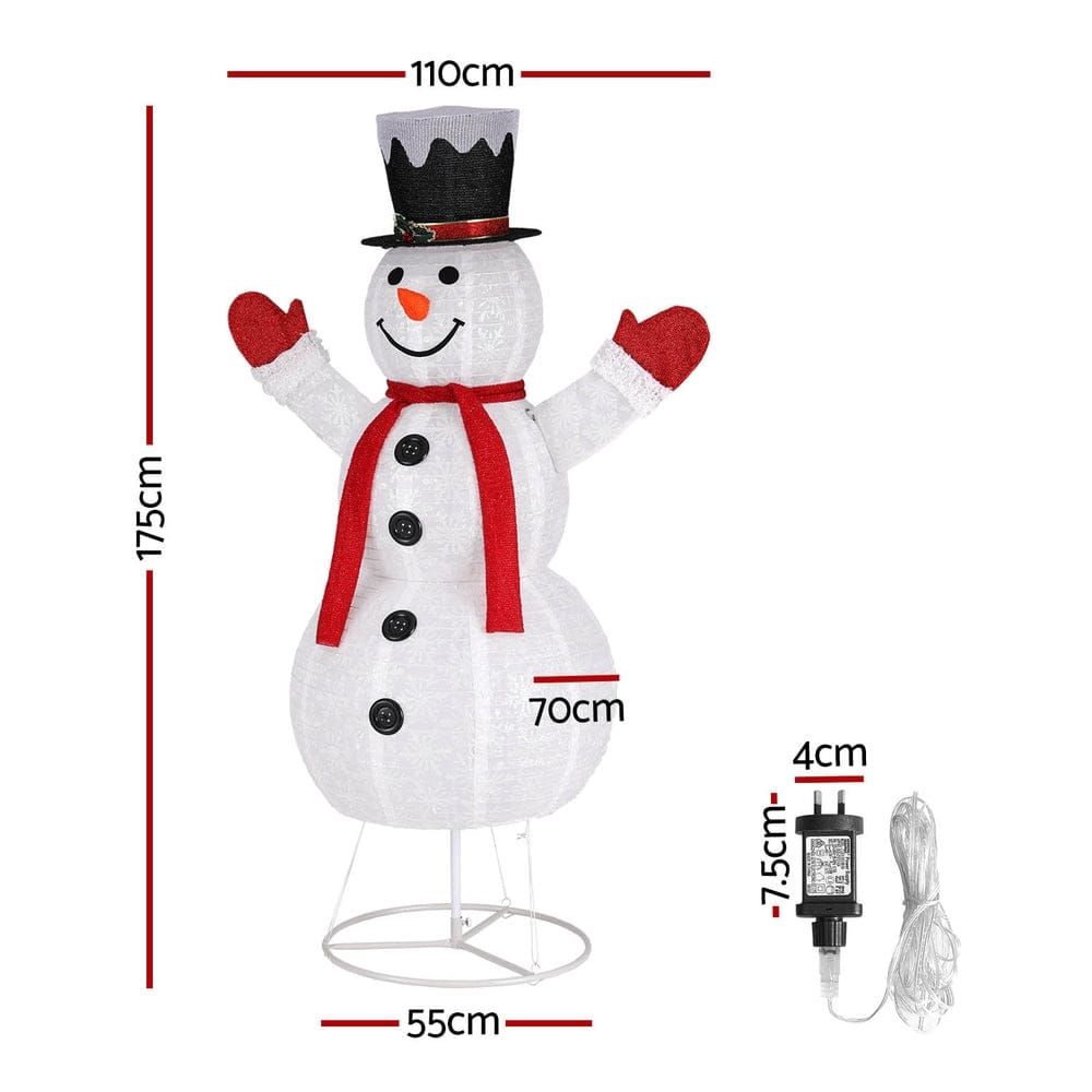 Jingle Jollys Occasions > Christmas > Outdoor Decorations & Lights 1.7M Christmas Lights 200 LED Fairy Light Snowman Decorations Jingle Jollys