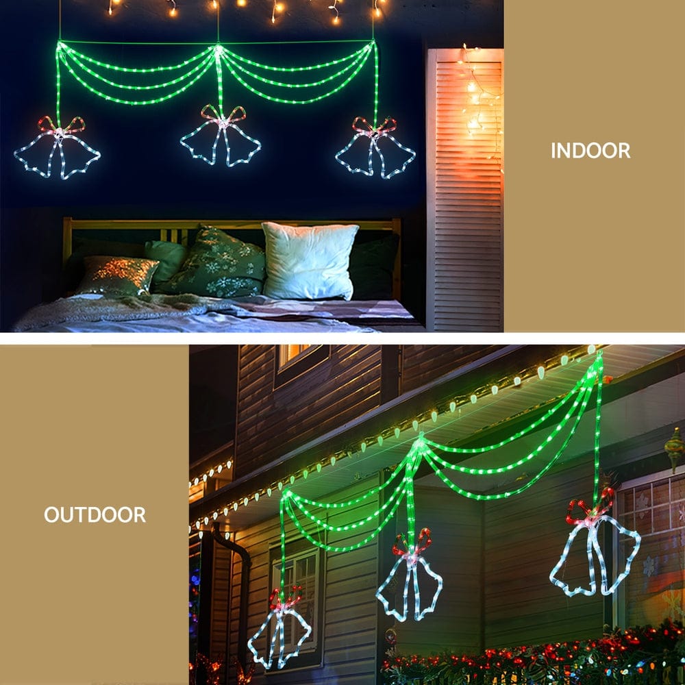 Jingle Jollys Occasions > Christmas > Outdoor Decorations & Lights 1.8M Christmas Lights 288 LED Bell Motif Light Decorations Jingle Jollys