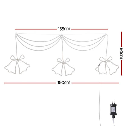 Jingle Jollys Occasions > Christmas > Outdoor Decorations & Lights 1.8M Christmas Lights 288 LED Bell Motif Light Decorations Jingle Jollys