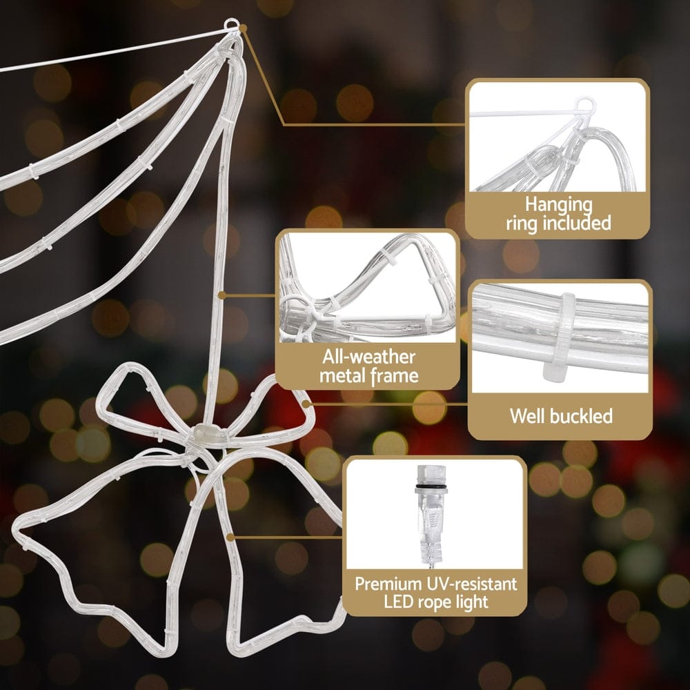 Jingle Jollys Occasions > Christmas > Outdoor Decorations & Lights 1.8M Christmas Lights 288 LED Bell Motif Light Decorations Jingle Jollys