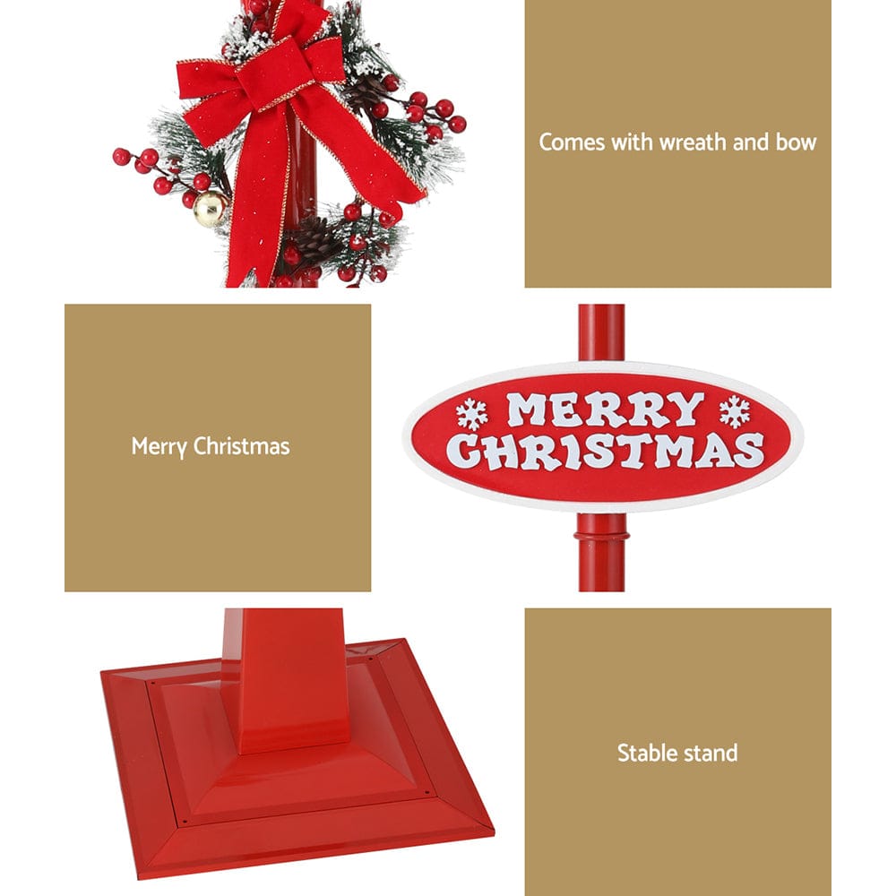 Jingle Jollys Occasions > Christmas > Outdoor Decorations & Lights 1.8M Christmas Lights Post Lamp LED Outdoor Decorations Jingle Jollys