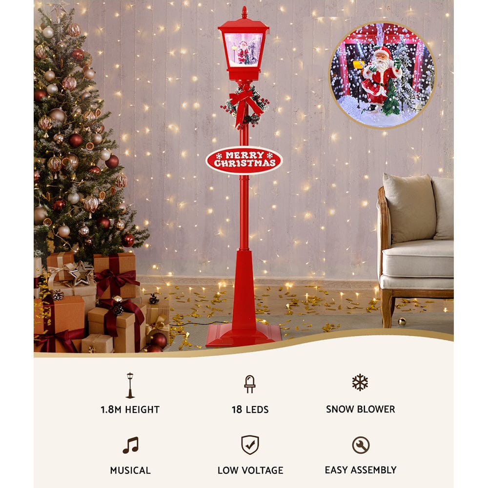 Jingle Jollys Occasions > Christmas > Outdoor Decorations & Lights 1.8M Christmas Lights Post Lamp LED Outdoor Decorations Jingle Jollys