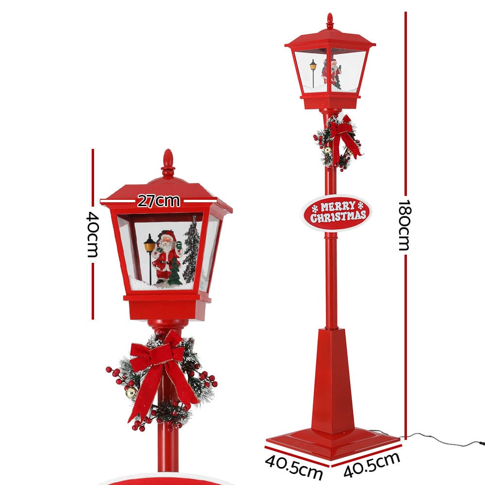 Jingle Jollys Occasions > Christmas > Outdoor Decorations & Lights 1.8M Christmas Lights Post Lamp LED Outdoor Decorations Jingle Jollys