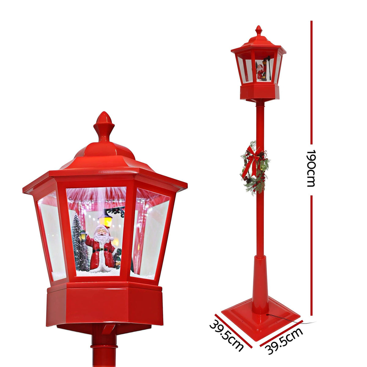 Jingle Jollys Occasions > Christmas > Outdoor Decorations & Lights 1.8M Christmas Lights Post Lamp LED Outdoor Decorations Jingle Jollys