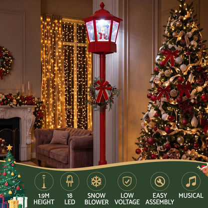 Jingle Jollys Occasions > Christmas > Outdoor Decorations & Lights 1.8M Christmas Lights Post Lamp LED Outdoor Decorations Jingle Jollys
