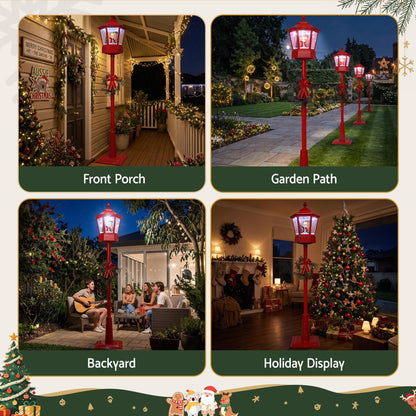 Jingle Jollys Occasions > Christmas > Outdoor Decorations & Lights 1.8M Christmas Lights Post Lamp LED Outdoor Decorations Jingle Jollys