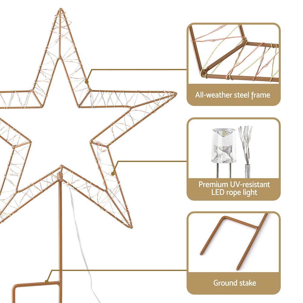 Jingle Jollys Occasions > Christmas > Outdoor Decorations & Lights 100 LED Christmas Lights Fairy Light Ground Star Garden Decoration Jingle Jollys
