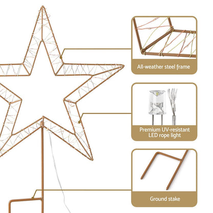 Jingle Jollys Occasions > Christmas > Outdoor Decorations & Lights 100 LED Christmas Lights Fairy Light Ground Star Garden Decoration Jingle Jollys