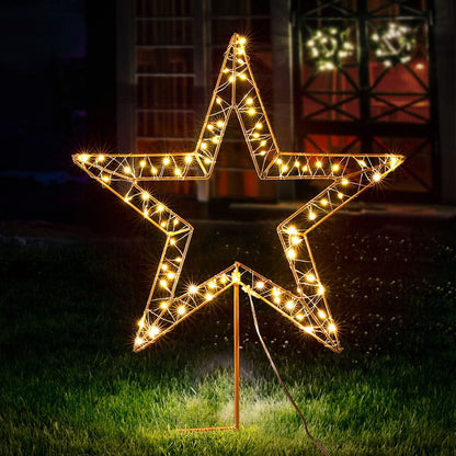 Jingle Jollys Occasions > Christmas > Outdoor Decorations & Lights 100 LED Christmas Lights Fairy Light Ground Star Garden Decoration Jingle Jollys