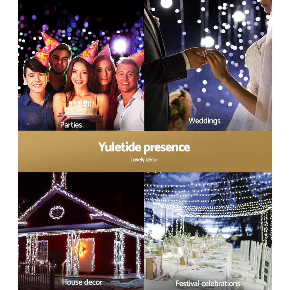 Jingle Jollys Occasions > Christmas > Outdoor Decorations & Lights 100M Christmas Lights String Fairy Light 500 LED Cool White Jingle Jollys