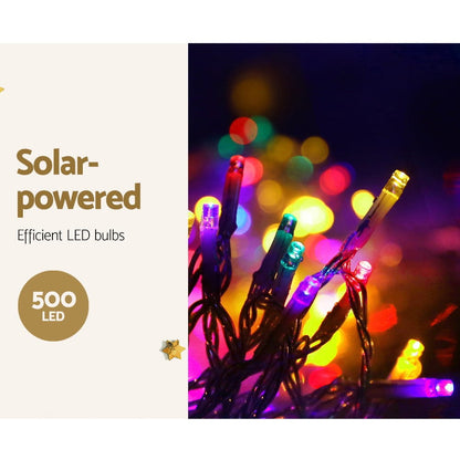 Jingle Jollys Occasions > Christmas > Outdoor Decorations & Lights 12.5M Christmas Lights Solar Icicle String Light Multi Colour Jingle Jollys