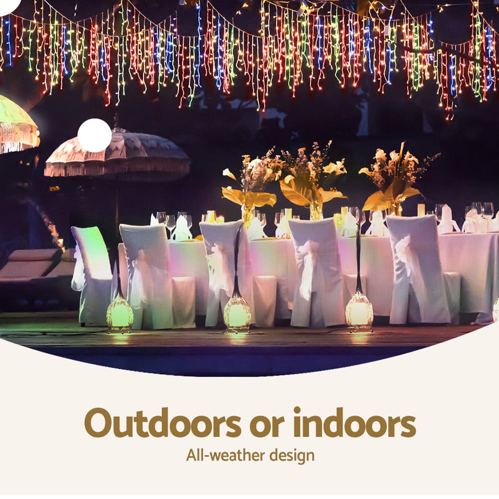 Jingle Jollys Occasions > Christmas > Outdoor Decorations & Lights 12.5M Christmas Lights Solar Icicle String Light Multi Colour Jingle Jollys