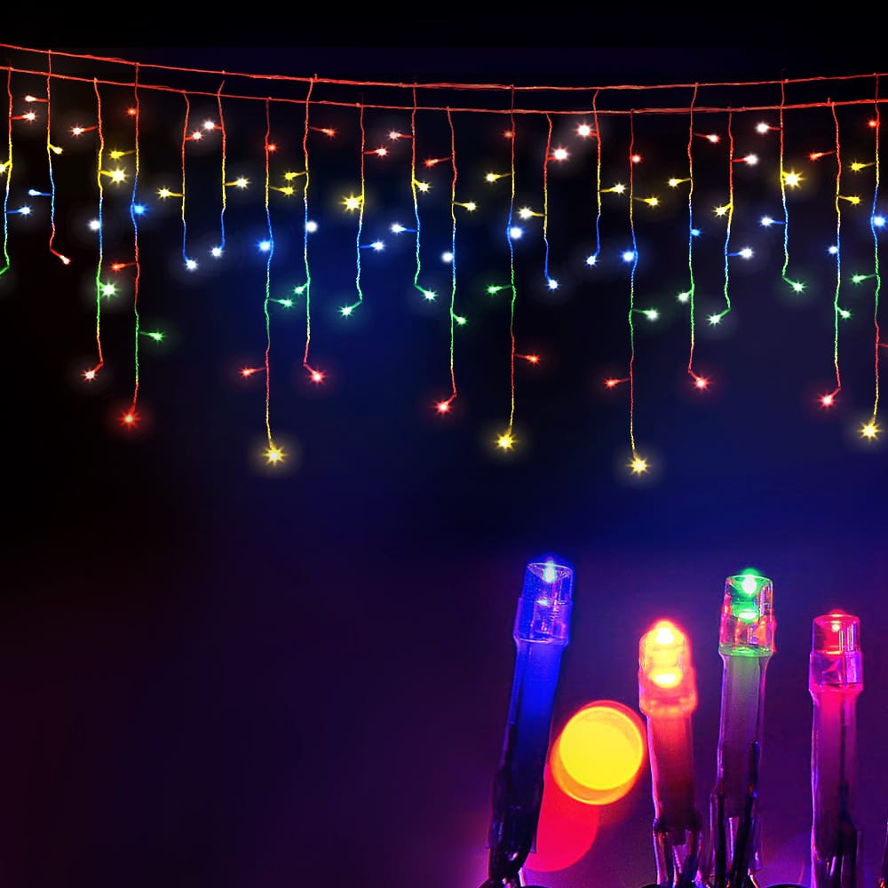 Jingle Jollys Occasions > Christmas > Outdoor Decorations & Lights 12.5M Christmas Lights Solar Icicle String Light Multi Colour Jingle Jollys