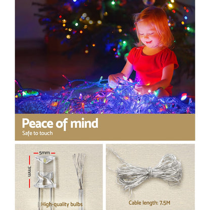 Jingle Jollys Occasions > Christmas > Outdoor Decorations & Lights 12.5M Christmas Lights Solar Icicle String Light Multi Colour Jingle Jollys