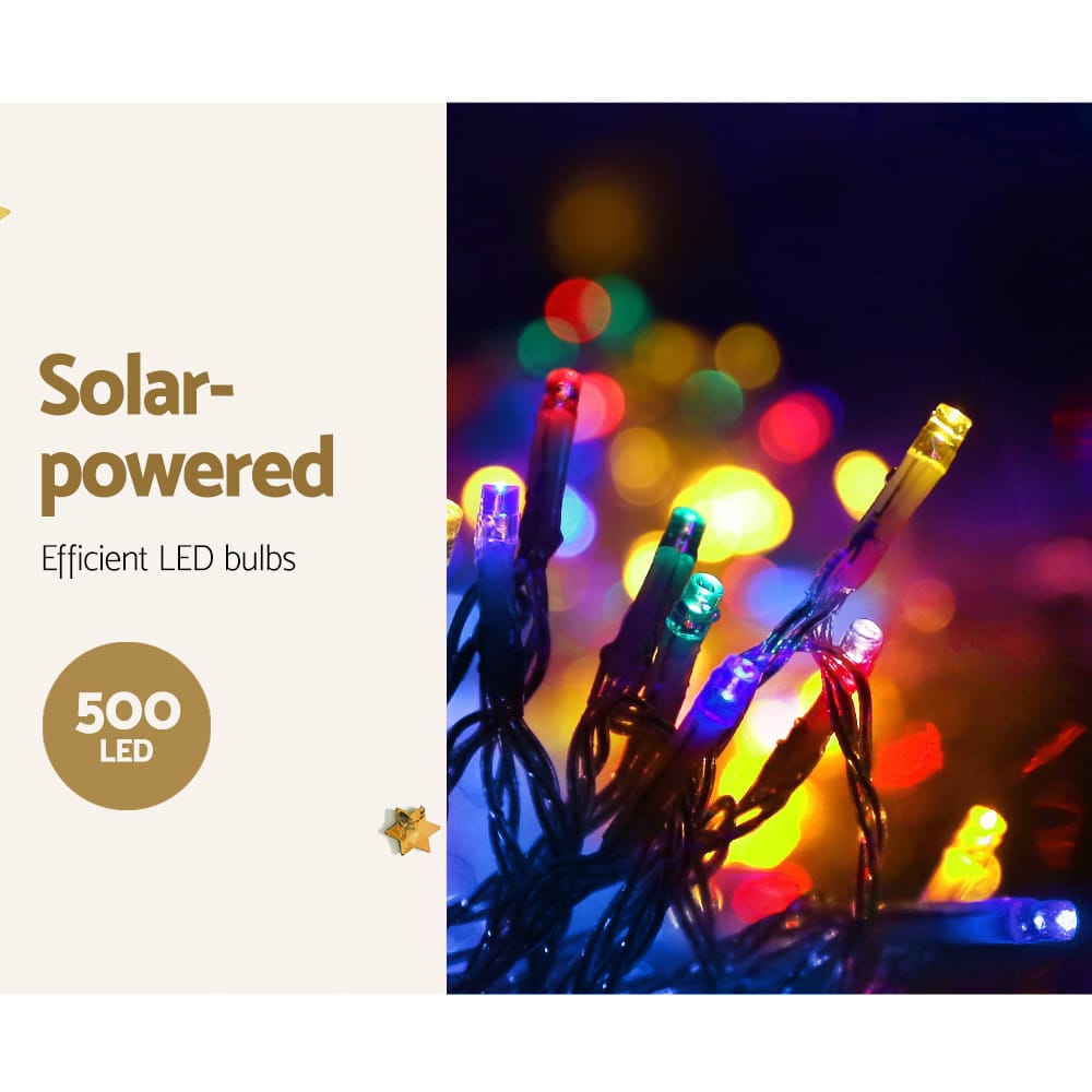 Jingle Jollys Occasions > Christmas > Outdoor Decorations & Lights 12.5M Christmas Lights Solar Icicle String Light Multi Colour Jingle Jollys