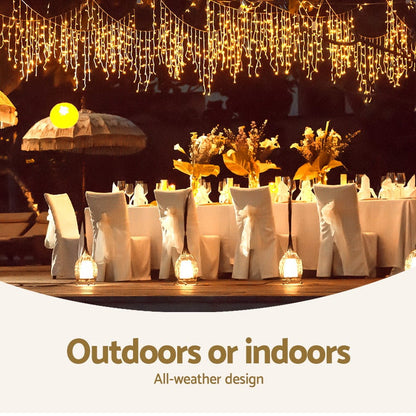 Jingle Jollys Occasions > Christmas > Outdoor Decorations & Lights 12.5M Christmas Lights Solar Icicle String Light Warm White Jingle Jollys