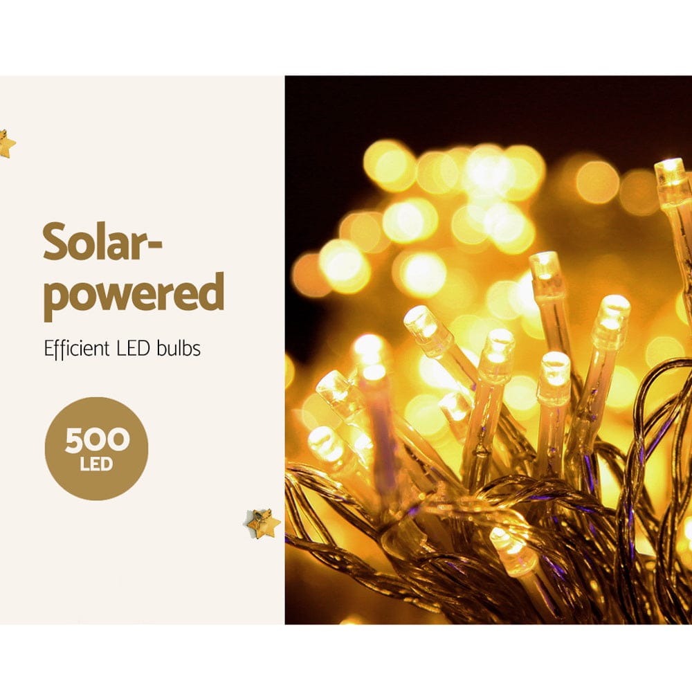 Jingle Jollys Occasions > Christmas > Outdoor Decorations & Lights 12.5M Christmas Lights Solar Icicle String Light Warm White Jingle Jollys