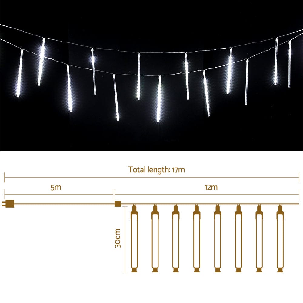 Jingle Jollys Occasions > Christmas > Outdoor Decorations & Lights 12M Christmas Lights Icicle Light 960 LED Falling Metor Jingle Jollys