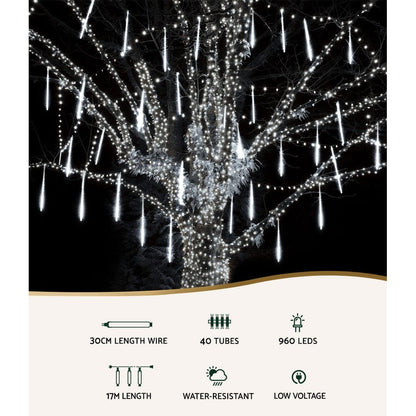 Jingle Jollys Occasions > Christmas > Outdoor Decorations & Lights 12M Christmas Lights Icicle Light 960 LED Falling Metor Jingle Jollys