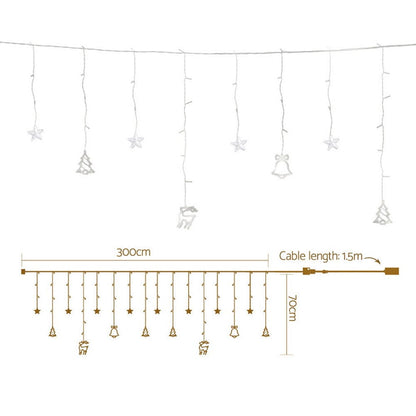 Jingle Jollys Occasions > Christmas > Outdoor Decorations & Lights 138 LED 3M Christmas Lights Icicle Light Warm White Jingle Jollys