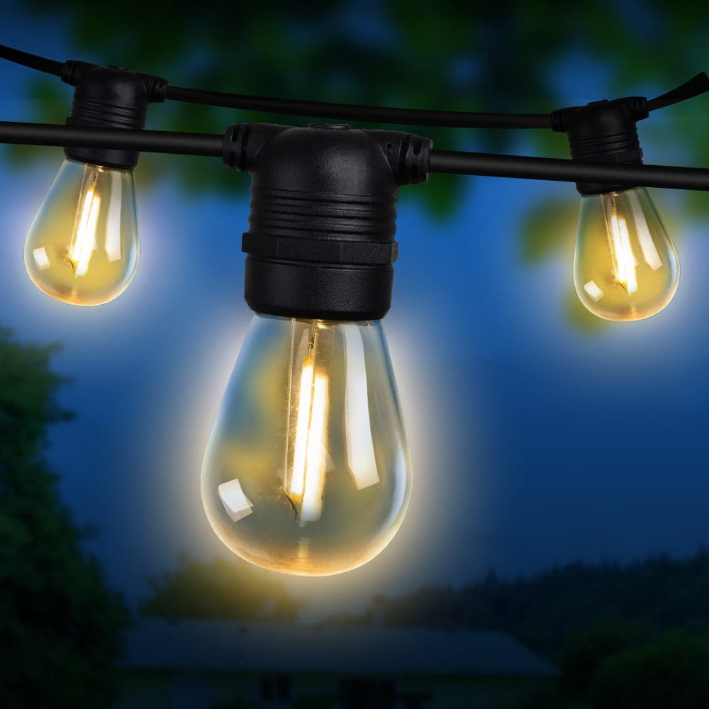 Jingle Jollys Occasions > Christmas > Outdoor Decorations & Lights 14m LED Festoon String Lights Christmas Decorations Wedding Party Outdoor Garden