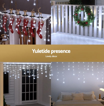 Jingle Jollys Occasions > Christmas > Outdoor Decorations & Lights 160 LED 6M Christmas Lights Icicle Light Solar Cold Jingle Jollys