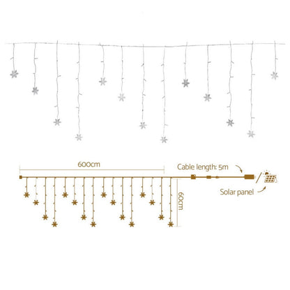 Jingle Jollys Occasions > Christmas > Outdoor Decorations & Lights 160 LED 6M Christmas Lights Icicle Light Solar Cold Jingle Jollys