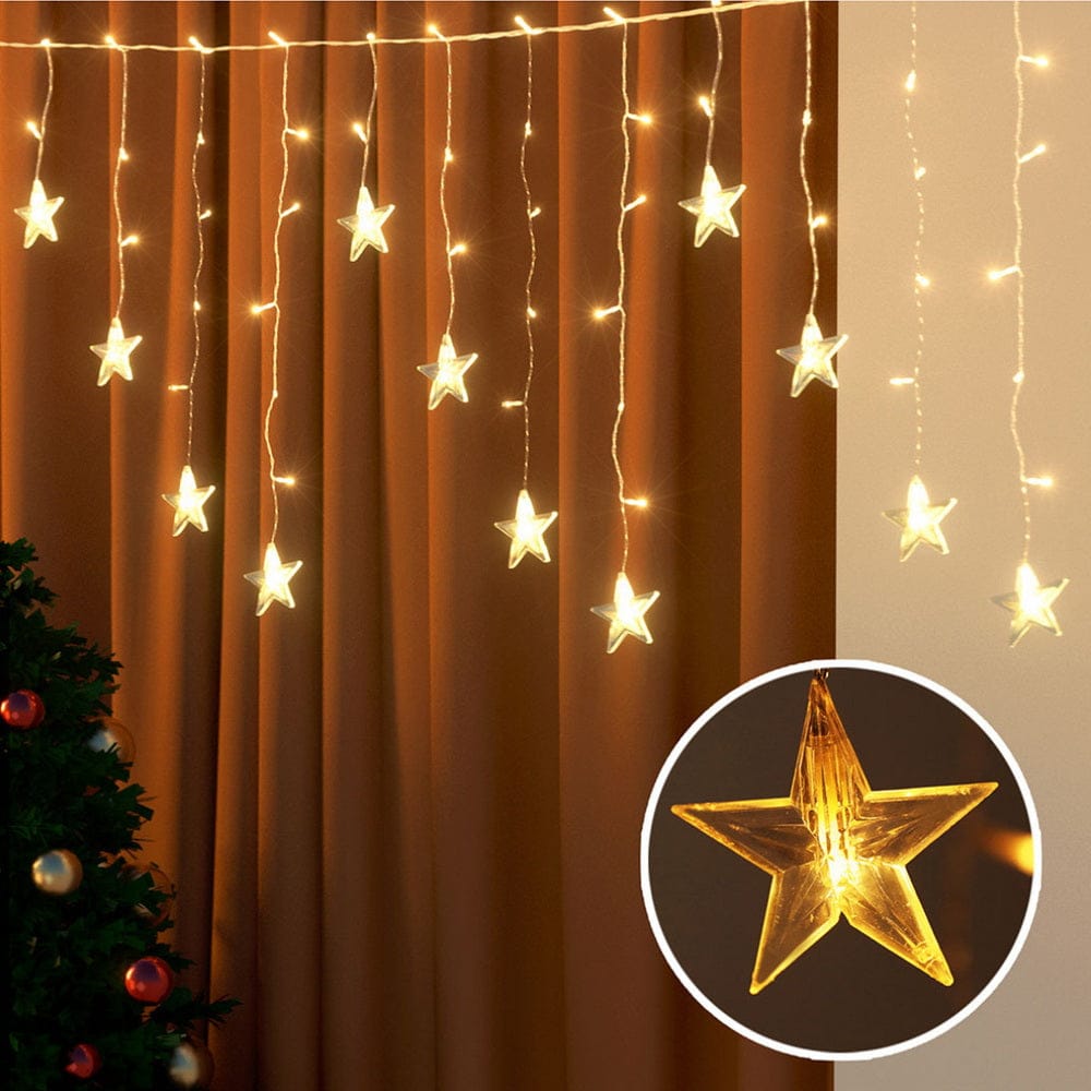 Jingle Jollys Occasions > Christmas > Outdoor Decorations & Lights 160 LED 6M Christmas Lights Icicle Light Solar Warm Jingle Jollys