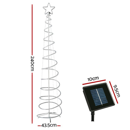 Jingle Jollys Occasions > Christmas > Outdoor Decorations & Lights 2.4M Christmas Tree LED Solar Motif Lights Jingle Jollys