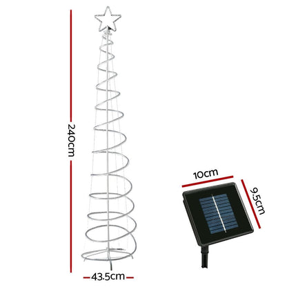 Jingle Jollys Occasions > Christmas > Outdoor Decorations & Lights 2.4M Christmas Tree LED Solar Motif Lights Jingle Jollys