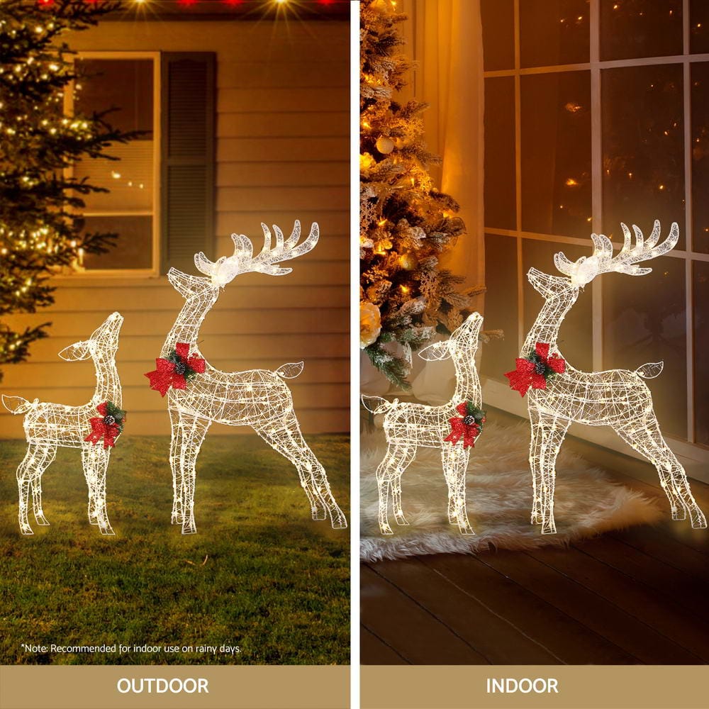 Jingle Jollys Occasions > Christmas > Outdoor Decorations & Lights 2 PCS Christmas Lights 170 LED Fairy Light Reindeer Decorations Jingle Jollys