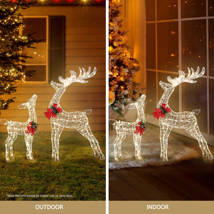 Jingle Jollys Occasions > Christmas > Outdoor Decorations & Lights 2 PCS Christmas Lights 170 LED Fairy Light Reindeer Decorations Jingle Jollys