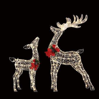 Jingle Jollys Occasions > Christmas > Outdoor Decorations & Lights 2 PCS Christmas Lights 170 LED Fairy Light Reindeer Decorations Jingle Jollys