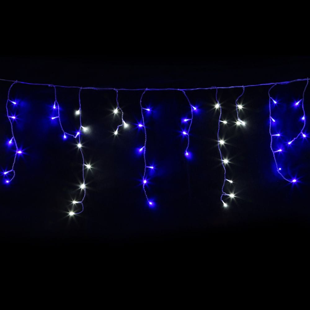 Jingle Jollys Occasions > Christmas > Outdoor Decorations & Lights 20M Christmas Lights Icicle Light 800 LED Blue White Decor Jingle Jollys