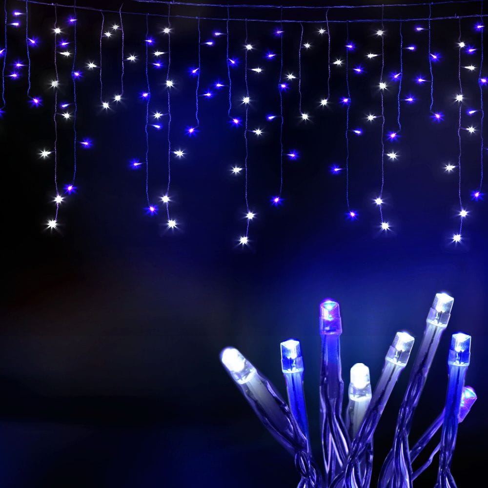Jingle Jollys Occasions > Christmas > Outdoor Decorations & Lights 20M Christmas Lights Icicle Light 800 LED Blue White Decor Jingle Jollys