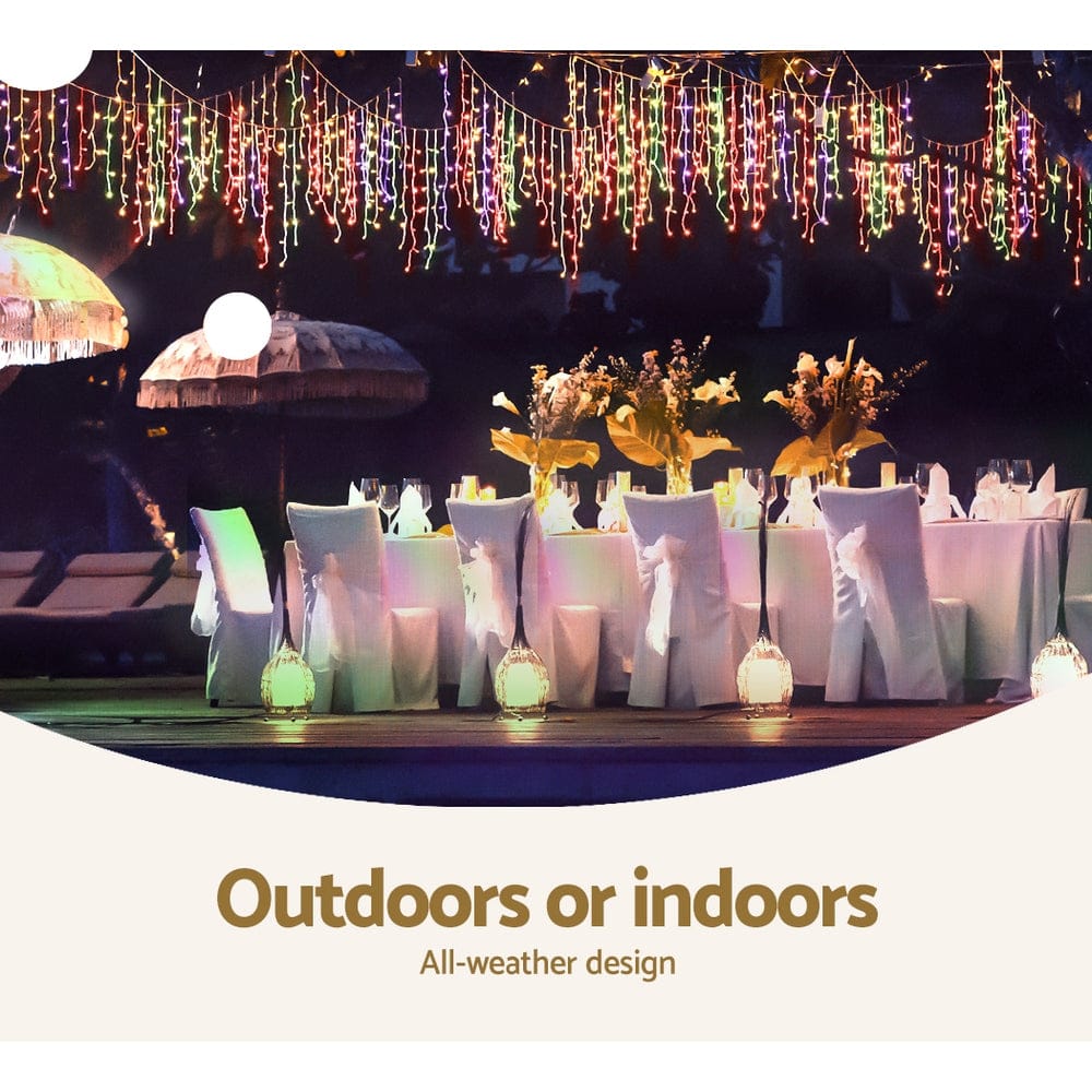 Jingle Jollys Occasions > Christmas > Outdoor Decorations & Lights 20M Christmas Lights Icicle Light 800 LED Multi-coloured Jingle Jollys