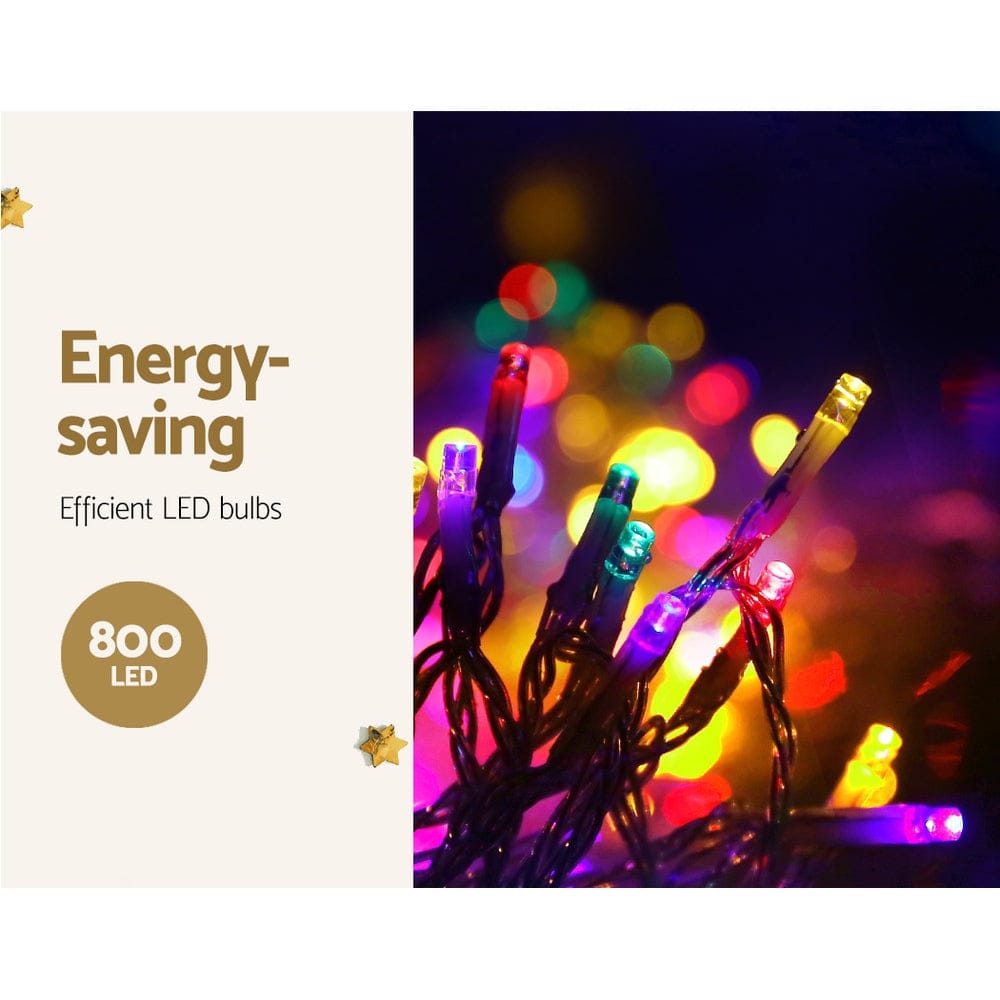Jingle Jollys Occasions > Christmas > Outdoor Decorations & Lights 20M Christmas Lights Icicle Light 800 LED Multi-coloured Jingle Jollys