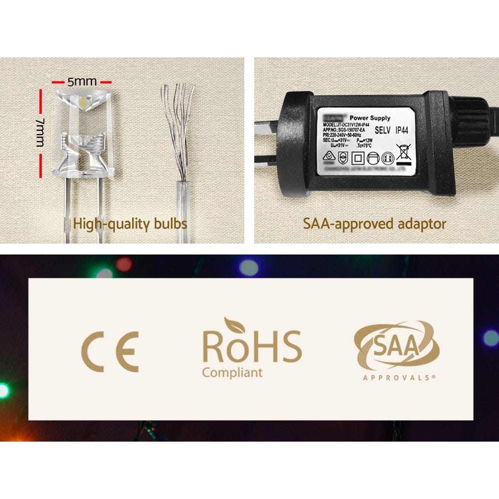 Jingle Jollys Occasions > Christmas > Outdoor Decorations & Lights 20M Christmas Lights Icicle Light 800 LED Warm White Decor Jingle Jollys