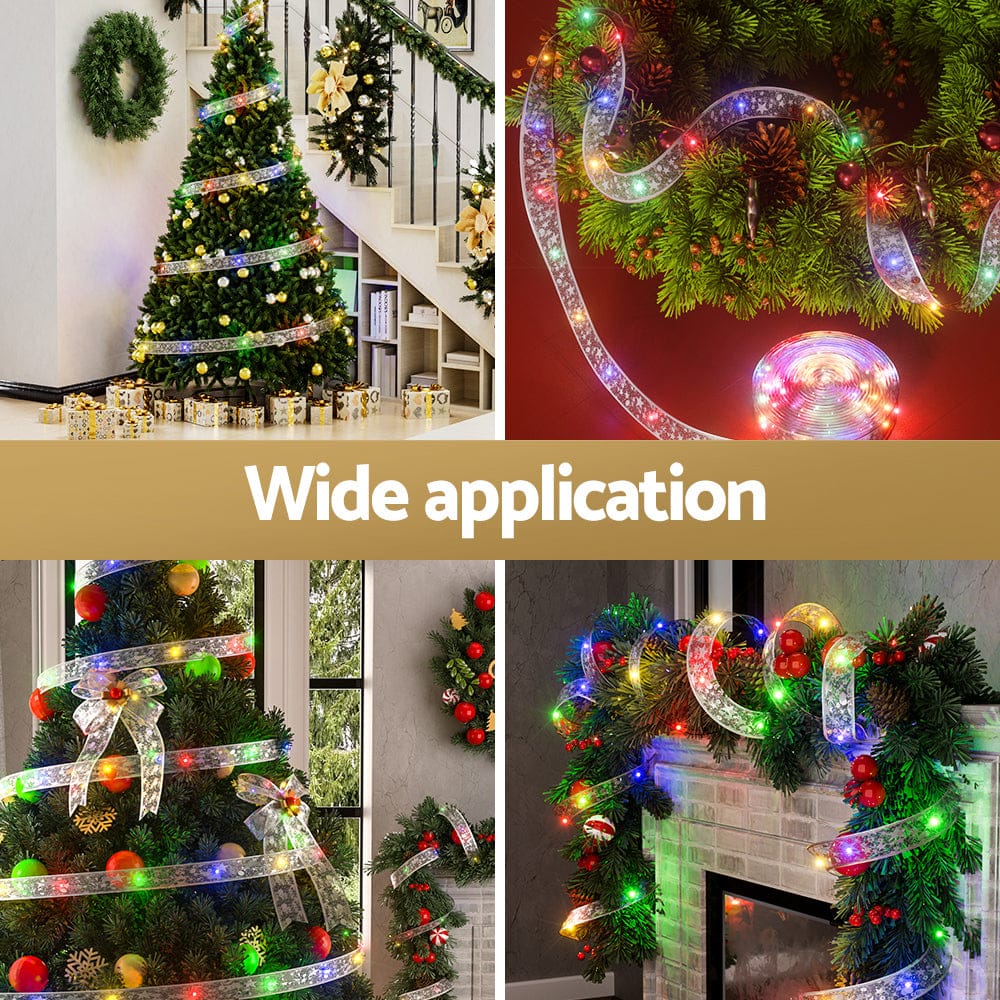 Jingle Jollys Occasions > Christmas > Outdoor Decorations & Lights 20M Christmas Lights Ribbon Fairy Light 200 LED Colored Jingle Jollys