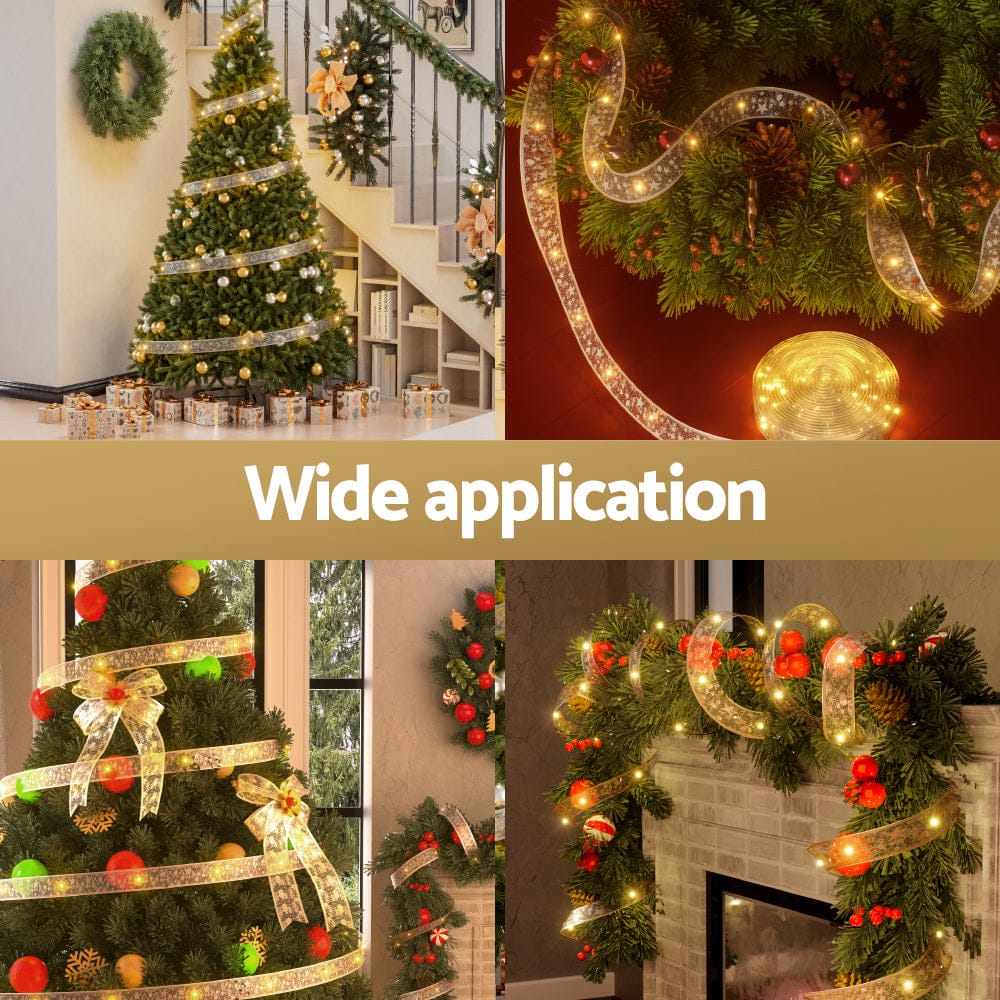 Jingle Jollys Occasions > Christmas > Outdoor Decorations & Lights 20M Christmas Lights Ribbon Fairy Light 200 LED Warm Jingle Jollys