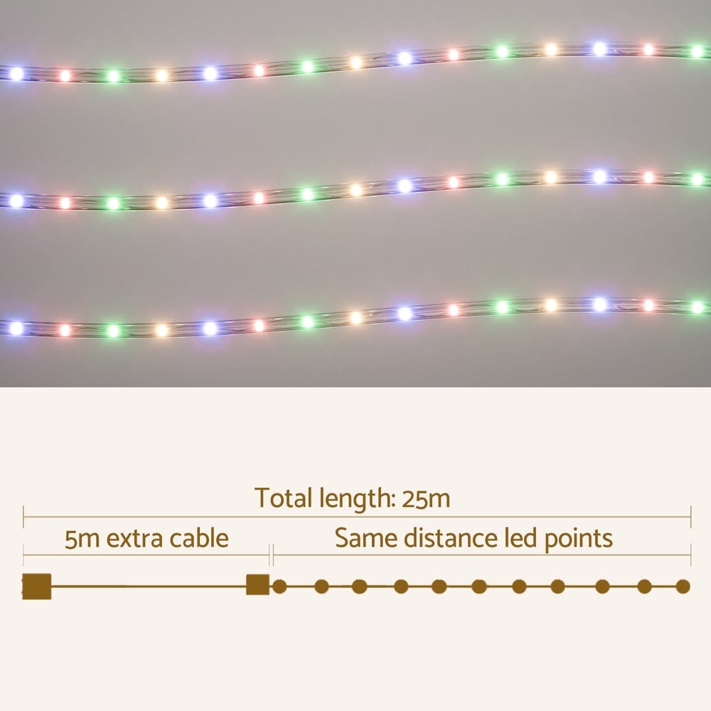 Jingle Jollys Occasions > Christmas > Outdoor Decorations & Lights 20M Christmas Lights String Rope Light Decorations 600 LED Colorful Jingle Jollys