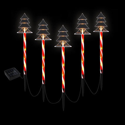 Jingle Jollys Occasions > Christmas > Outdoor Decorations & Lights 25 LED 5 PCS Christmas Lights Path Ground Light Garden Decorations Jingle Jollys