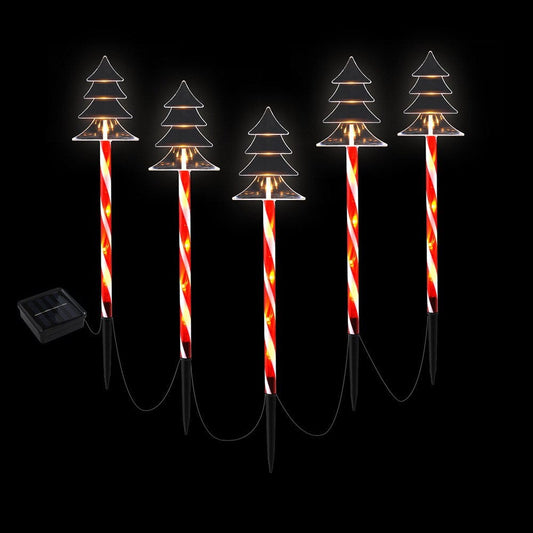 Jingle Jollys Occasions > Christmas > Outdoor Decorations & Lights 25 LED 5 PCS Christmas Lights Path Ground Light Garden Decorations Jingle Jollys