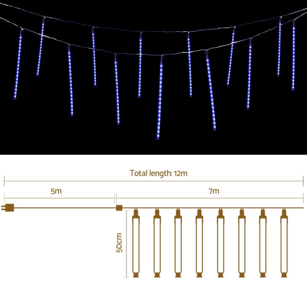 Jingle Jollys Occasions > Christmas > Outdoor Decorations & Lights 288 LED 7M Christmas Lights Icicle Light Falling Metor Jingle Jollys