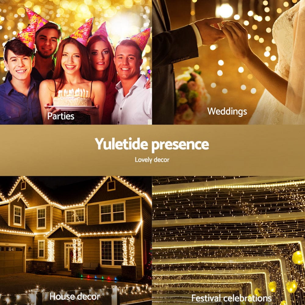 Jingle Jollys Occasions > Christmas > Outdoor Decorations & Lights 2Mx3M Christmas Lights Net String Light Decorations Warm 504 LED Jingle Jollys
