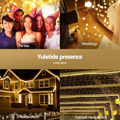 Jingle Jollys Occasions > Christmas > Outdoor Decorations & Lights 2Mx3M Christmas Lights Net String Light Decorations Warm 504 LED Jingle Jollys