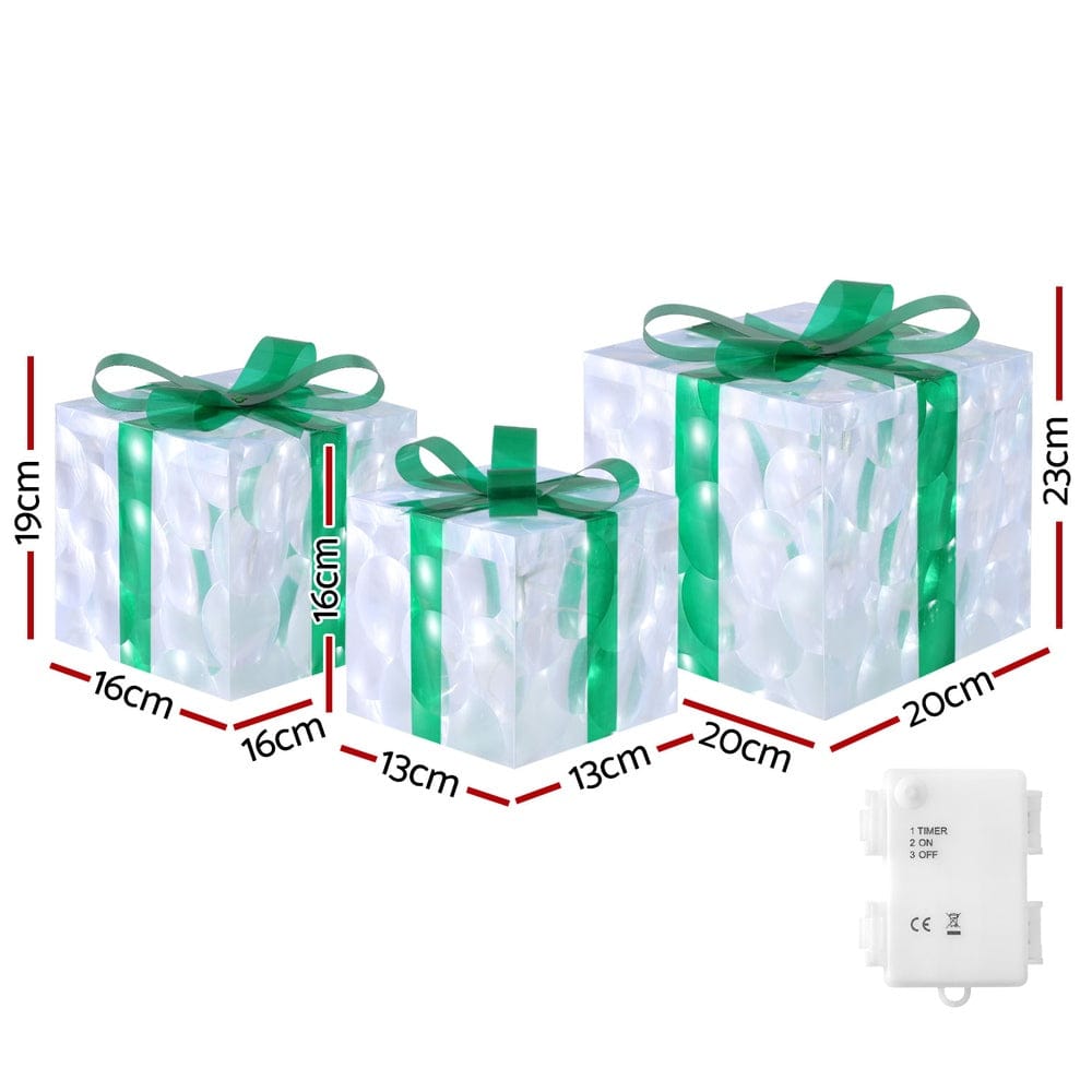 Jingle Jollys Occasions > Christmas > Outdoor Decorations & Lights 3 PCS Christmas Lights 70 LED Fairy Light Gift Box Jingle Jollys