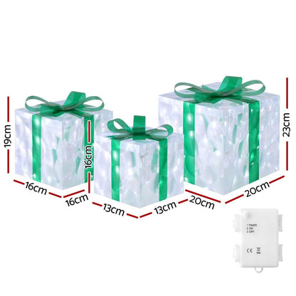Jingle Jollys Occasions > Christmas > Outdoor Decorations & Lights 3 PCS Christmas Lights 70 LED Fairy Light Gift Box Jingle Jollys
