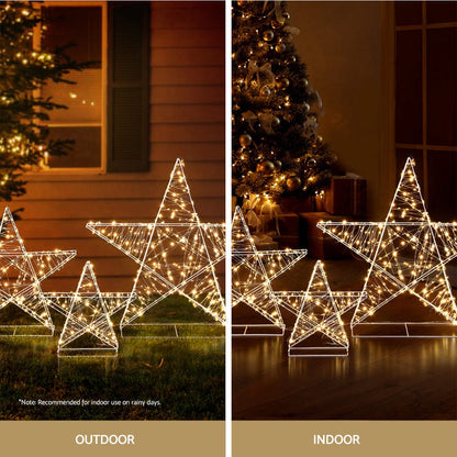 Jingle Jollys Occasions > Christmas > Outdoor Decorations & Lights 3 PCS Christmas Lights 900 LED Fairy Light Star Decorations Jingle Jollys