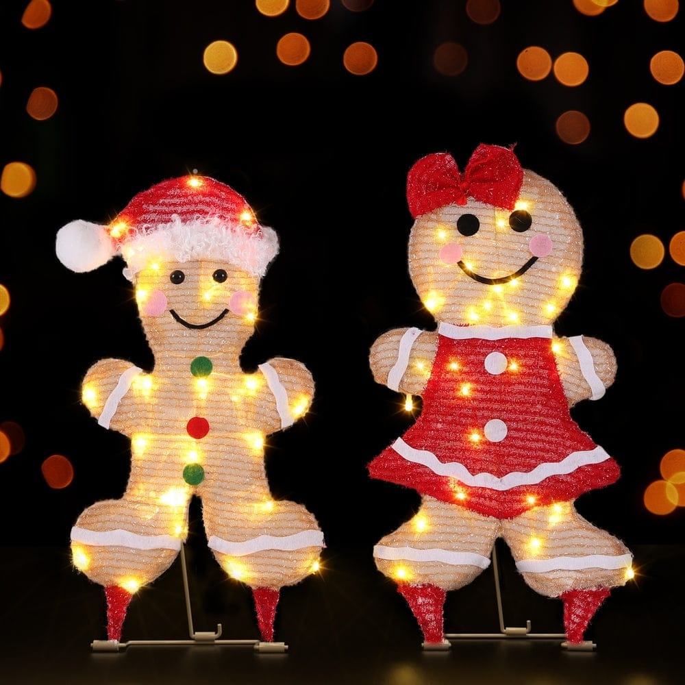 Jingle Jollys Occasions > Christmas > Outdoor Decorations & Lights 30 LED Christmas Lights Gingerbread Motif Fairy Light Decoration Jingle Jollys